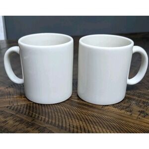 Vintage H.F. Coors Coffee Mugs Set of 2 Ivory Restaurant Ware Made in USA